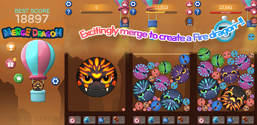 Merge Dragon의 드래곤 합치기 게임 화면